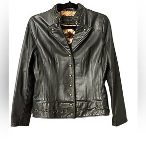 Damselle  Black Leather Jacket